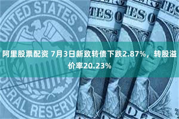 阿里股票配资 7月3日新致转债下跌2.87%，转股溢价率20.23%